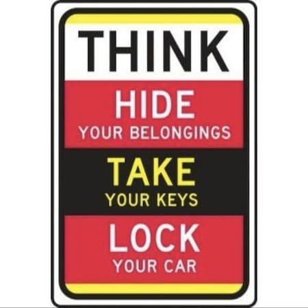 Accuform PARKING LOT SAFETY SIGN THINK  FRW224RA FRW224RA